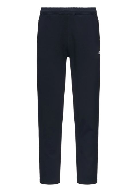 Pantalone K-way uomo K8132QW K89 blu iton interlock K-WAY | Pantaloni | K8132QWK89