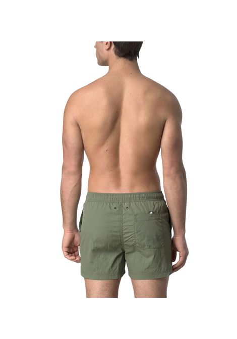 Costume K-way uomo K8136LW Verde corto vita elasticizzata poliestere nylon K-WAY | Costume | K8136LWV15