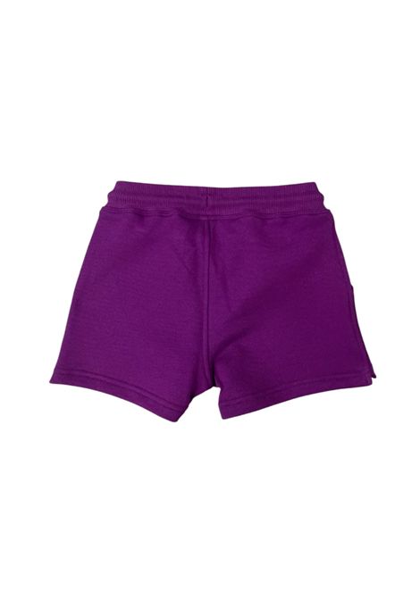 Short K-Way bambina K8136QW Viola tinta unita coulisse due tasche logo K-WAY | Shorts | K8136QW521