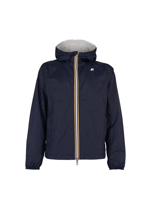 Giubbino K-way uomo K2124EW Jake plus 2 reversible blu beige K-WAY | Giubbini | K2124EWB1A
