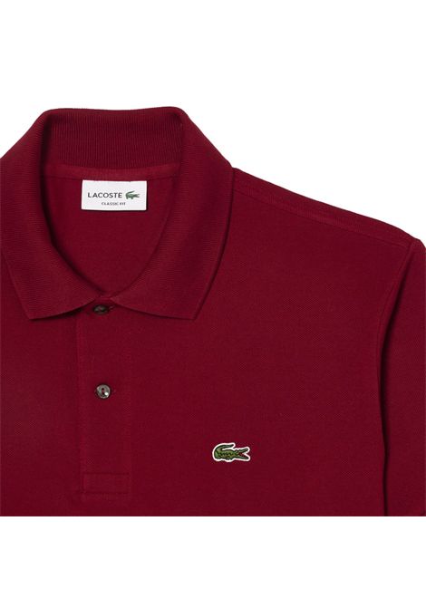 Polo Lacoste uomo 1212 476 bordeux piquet original LACOSTE | Polo | 1212476
