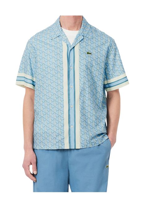 Camicia Lacoste uomo CH9094GIL celeste monogramma LACOSTE | Camicia | CH9094GIL