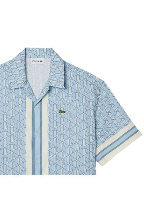 Camicia Lacoste uomo CH9094GIL celeste monogramma LACOSTE | Camicia | CH9094GIL