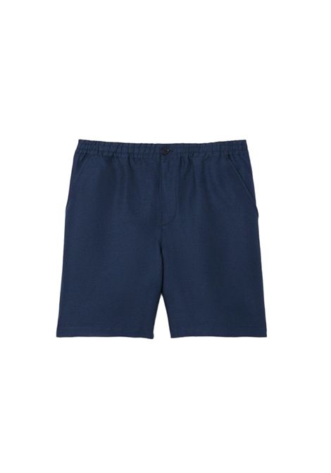 Bermuda Lacoste uomo GH9121166 blu misto lino LACOSTE | Bermuda | GH9121166