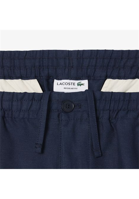 Bermuda Lacoste uomo GH9121166 blu misto lino LACOSTE | Bermuda | GH9121166