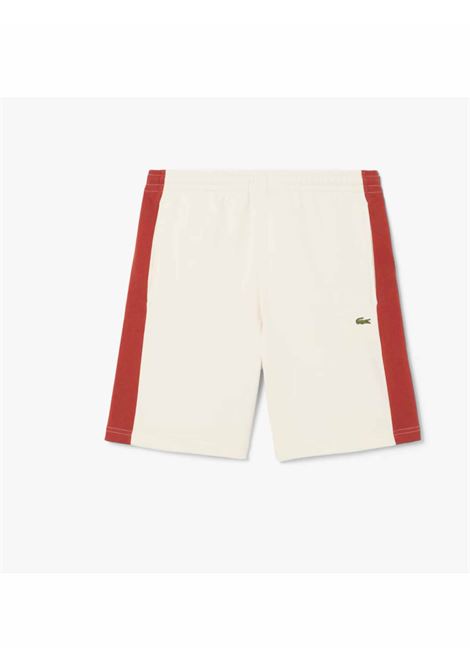 shorts lacoste uomo gh9597 hbi bianco block  LACOSTE | Bermuda | GH9597HBI
