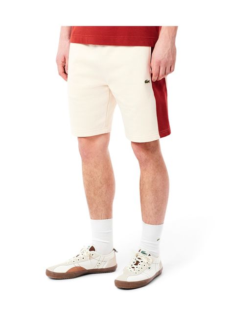 shorts lacoste uomo gh9597 hbi bianco block  LACOSTE | Bermuda | GH9597HBI