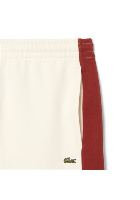 shorts lacoste uomo gh9597 hbi bianco block  LACOSTE | Bermuda | GH9597HBI