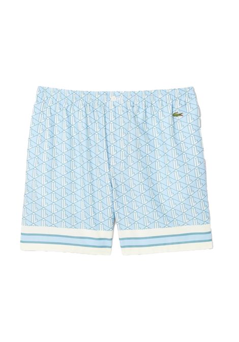 Shorts Lacoste uomo GH9928GIL celeste monogramma LACOSTE | Shorts | GH9928GIL