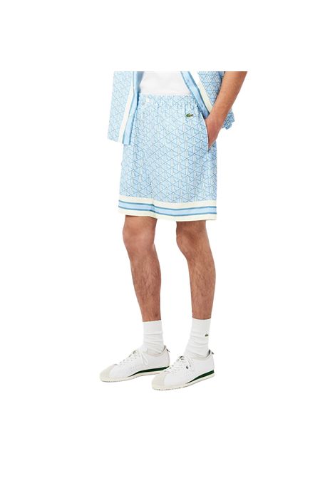 Shorts Lacoste uomo GH9928GIL celeste monogramma LACOSTE | Shorts | GH9928GIL
