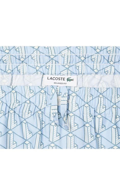 Shorts Lacoste uomo GH9928GIL celeste monogramma LACOSTE | Shorts | GH9928GIL