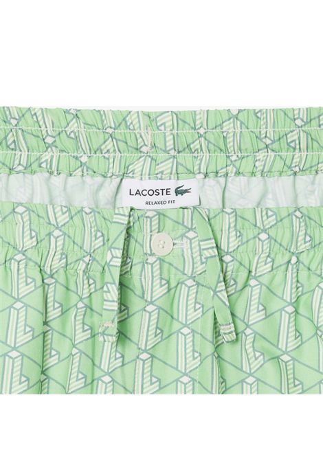 Shorts Lacoste uomo GH9928GIQ verde monogramma LACOSTE | Shorts | GH9928GIQ