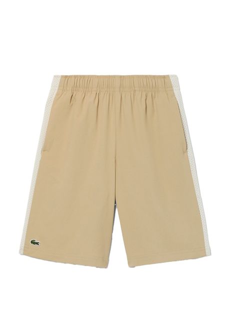 Bermuda Lacoste bambino GJ8546 IBR beige tessuto tecmico LACOSTE | Bermuda | GJ8546IBR