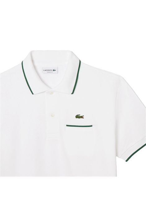 Polo Lacoste uomo  PH9838 737 bianca profilo in contrasto LACOSTE | Polo | PH9838737