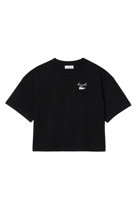 T-shirt Lacoste donna TF2523 031 nera  piquet LACOSTE | T-shirt | TF2523031