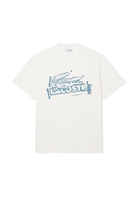 T-shirt Lacoste uomo TH0284 CPI bianca stampa logo LACOSTE | T-shirt | TH0284CPI