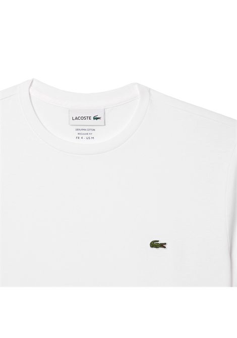 T-shirt Lacoste uomo TH6709001 bianca pima girocollo LACOSTE | T-shirt | TH6709001
