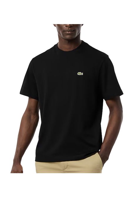 T-shirt Lacoste uomo TH7318 Nera manica corta logo a contrasto cotone taglio clessico e comodo LACOSTE | T-shirt | TH7318031