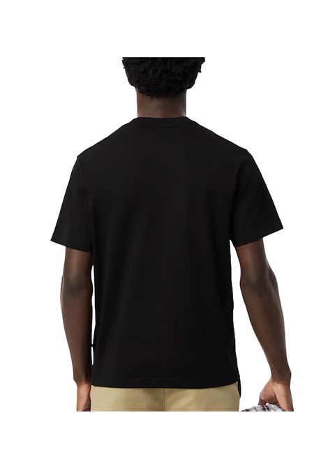 T-shirt Lacoste uomo TH7318 Nera manica corta logo a contrasto cotone taglio clessico e comodo LACOSTE | T-shirt | TH7318031
