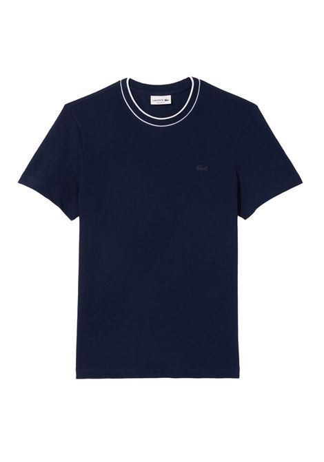 T-shirt Lacoste uomo TH8174166 blu profili contrasto LACOSTE | T-shirt | TH8174166