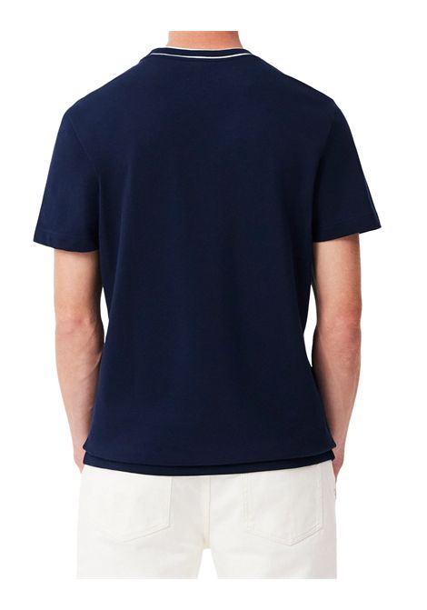 T-shirt Lacoste uomo TH8174166 blu profili contrasto LACOSTE | T-shirt | TH8174166
