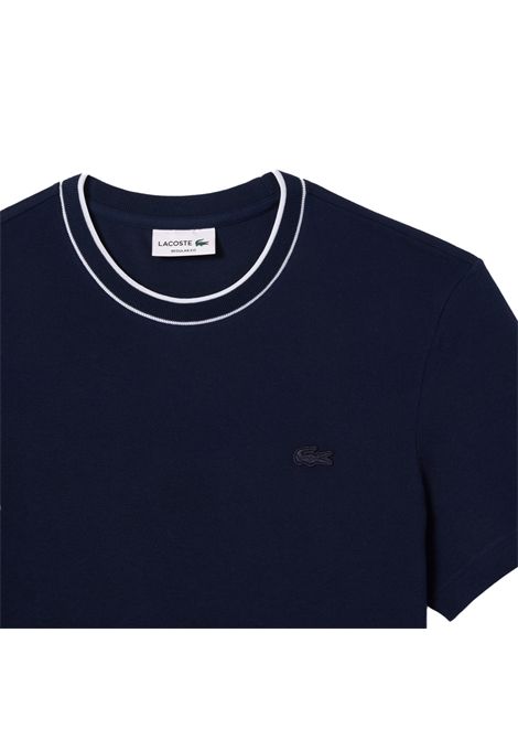 T-shirt Lacoste uomo TH8174166 blu profili contrasto LACOSTE | T-shirt | TH8174166