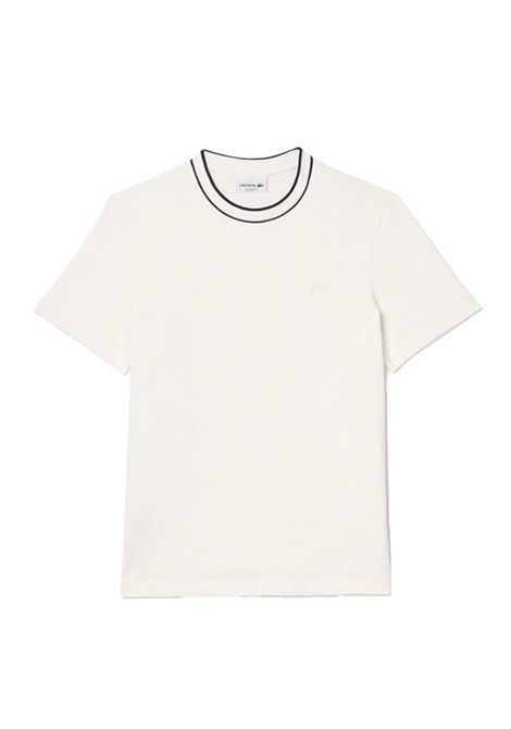 T-shirt Lacoste uomo TH8174 70V bianca profili contrasto LACOSTE | T-shirt | TH817470V