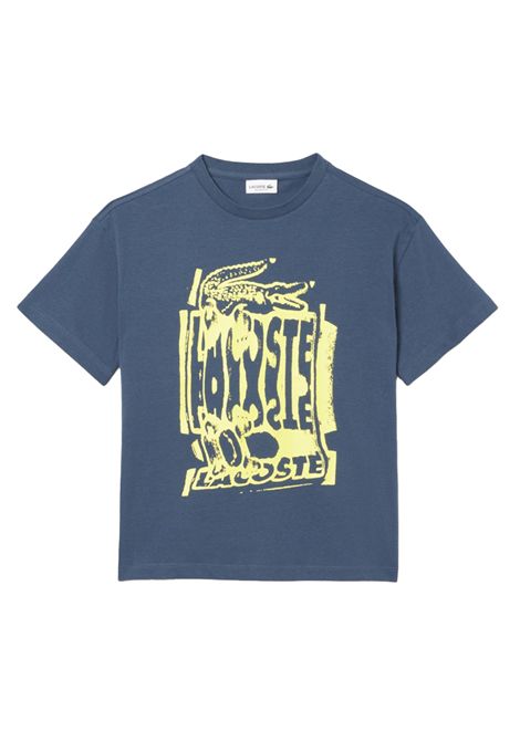 T-shirt Lacoste bambino TJ8465C7Z bluettestampa LACOSTE | T-shirt | TJ8465RC7Z