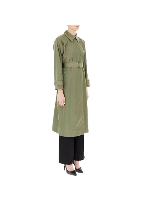 Trench Pennyblack donna Vadier 2511021033200 Verde maniche lunghe cintura in vita PENNYBLACK | Trench | 2511021033200002