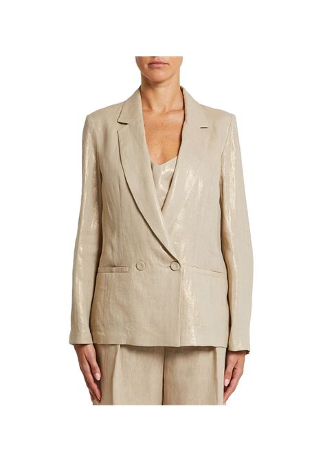 Blazer Pennyblack donna Nereo 2511041152270 Oro lino revers tasche spacco PENNYBLACK | Blazer | 2511041152270001