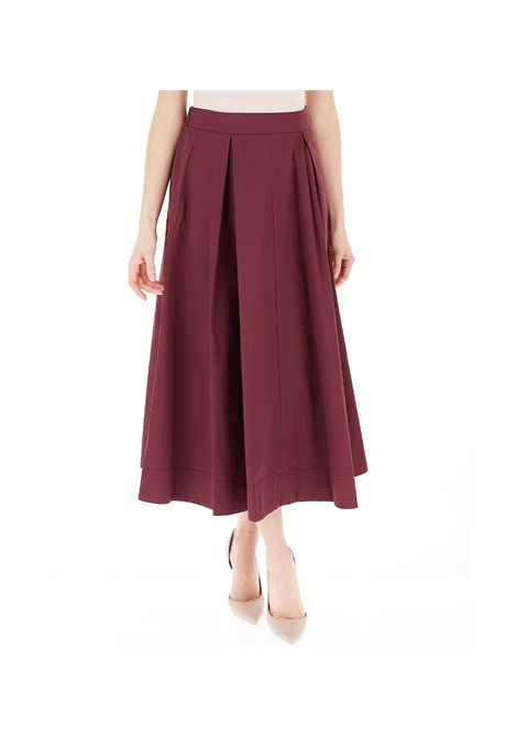 Gonna Pennyblack donna Gronda 2511101018200 Bordeaux midi regular fit PENNYBLACK | Gonne | 2511101018200002