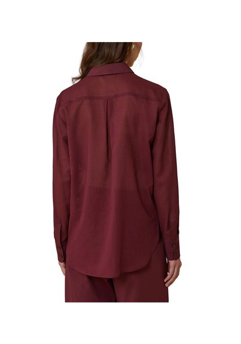 Camicia Pennyblack donna Star 2511111018200 Bordeaux mussola di cotone linee dritte morbide  PENNYBLACK | Camicie | 2511111018200002