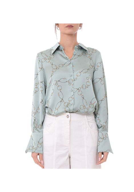 Camicia Pennyblack donna Ritmo 2511111143200 Verde maniche lunghe chiusura bottoni PENNYBLACK | Camicie | 2511111143200003
