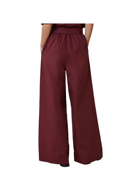 Pantalone Pennyblack donna Patner 2511131018200 Bordeaux pinces tasche gangio zip PENNYBLACK | Pantaloni | 2511131018200002