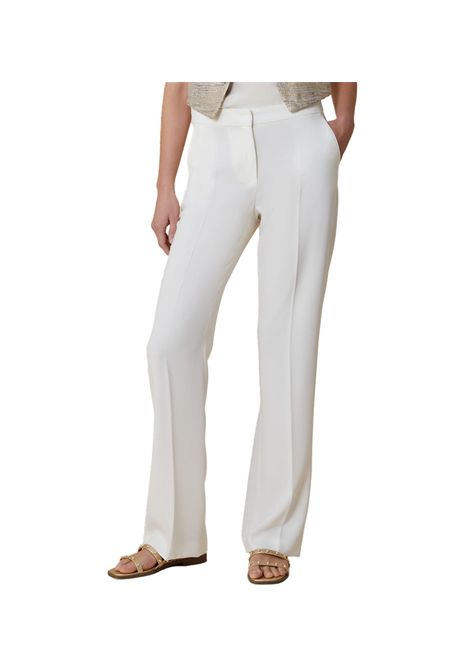 Pantalone Pennyblack donna Elenia 2511131092200 Bianco tasche gancio e zip PENNYBLACK | Pantaloni | 2511131092200001