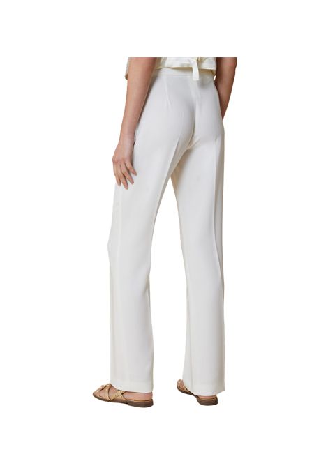 Pantalone Pennyblack donna Elenia 2511131092200 Bianco tasche gancio e zip PENNYBLACK | Pantaloni | 2511131092200001