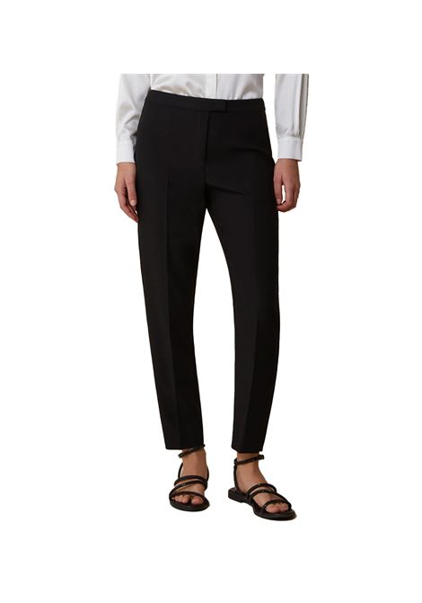 Pantalone Pennyblack donna Monia 251113112200 Nero envers satin opaco slim vita regolare PENNYBLACK | Pantaloni | 251113112200007