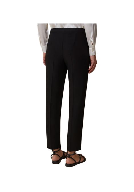 Pantalone Pennyblack donna Monia 251113112200 Nero envers satin opaco slim vita regolare PENNYBLACK | Pantaloni | 251113112200007