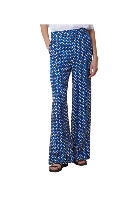 Pantalone Pennyblack donna Mensa 2511131152200 Fantasia twill viscosa vita regolare tasche zip PENNYBLACK | 2511131152200002