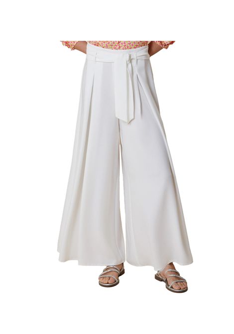 Pantalone Pennyblack donna Lia 2511131162200 Bianco tinta unita envers vita regolare zip PENNYBLACK | 2511131162200001