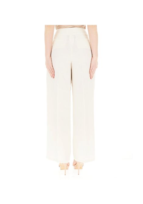 Pantalone Pennyblack donna Virgin 2511131293200 Beige viscosa lino pinces tasche PENNYBLACK | Pantaloni | 2511131293200001