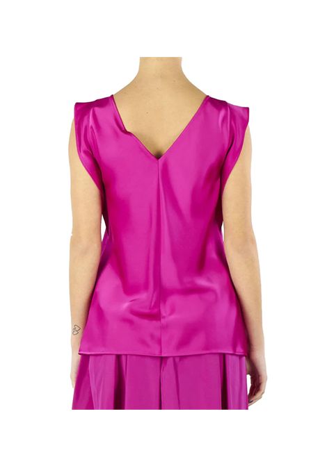 Blusa Pennyblack donna Carter 2511161202200 Fucsia tinta unita scollo a barca poliestere PENNYBLACK | Bluse | 2511161202200002