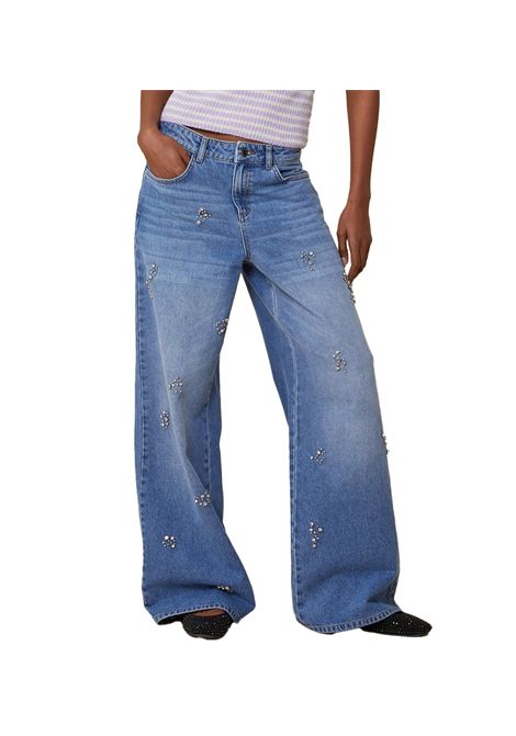 Jeans Pennyblack donna Gino 2511181017200 Denim cotone strass perline vita regolare PENNYBLACK | Jeans | 2511181017200001