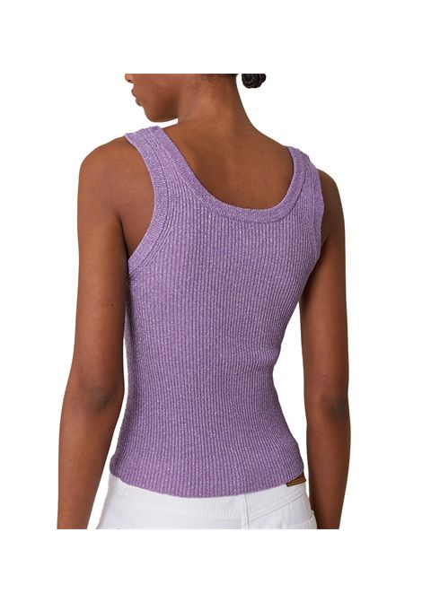 Canotta Pennyblack donna Frais 25113610037200 Viola viscosa lurex aderente scollo tondo PENNYBLACK | Canotte | 25113610037200002