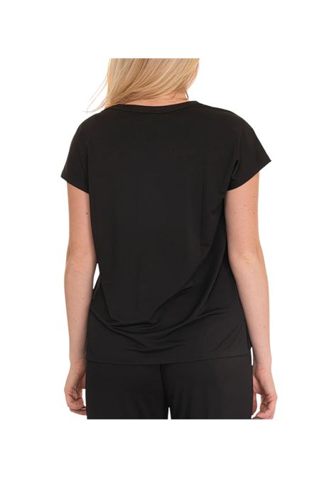 Maglia Pennyblack donna Susy 2511971046200 Nera viscosa manica corta scollo a v maniche corte a kimono PENNYBLACK | Maglie | 2511971046200005