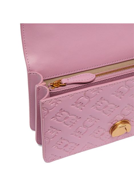 Borsa Pinko Mini Love bag rosa logo imprimè PINKO | Borse | 100074A1YBN46Q
