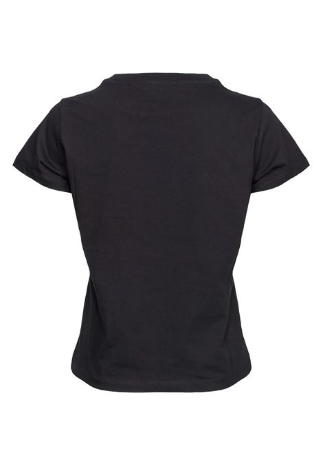 T-shirt Pinko donna 100373A1N8 Nera manica corta cotone logo scollo rotondo orlo dritto PINKO | T-shirt | 100373A1N8Z99