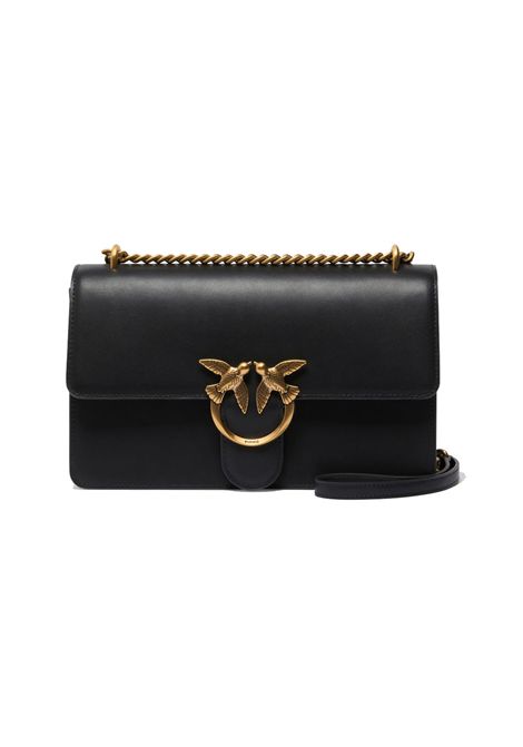 Borsa Pinko Classic Love bag one simply nera oro logo birds PINKO | Borse | 100941A0F1Z99Q