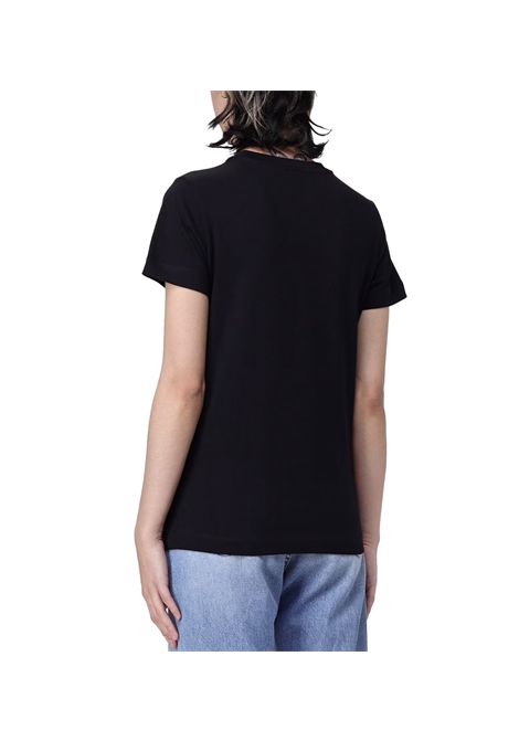 T-shirt Pinko donna 101752A2HN Nera girocollo cotone tinta unita logo comoda PINKO | T-shirt | 101752A2HNZ99