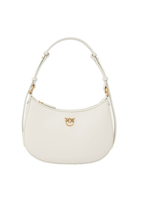 Borsa Pinko mini Love bag half moon simply bianca logo love birds PINKO | Borse | 102790A1YBZ14Q